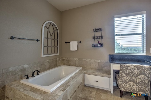 bathroom with a whirlpool tub