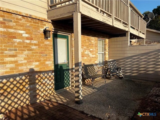 view of patio / terrace featuring a balcony