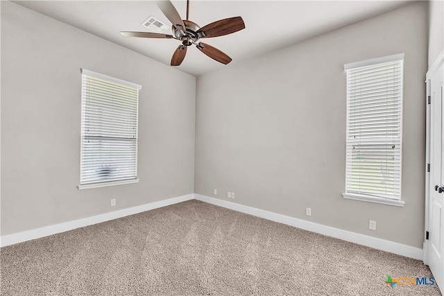 10479 Hartrick Bluff Rd, Temple, TX 76502 - carpeted spare room with a ceiling fan and healthy amount of natural light