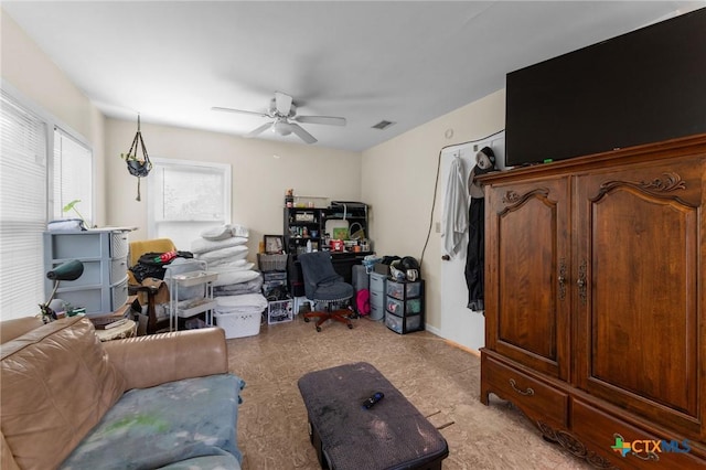 1802 Vine St, Georgetown, TX 78626 - living room featuring ceiling fan