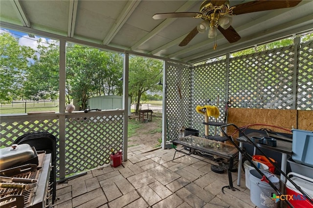 1802 Vine St, Georgetown, TX 78626 - sunroom / solarium featuring ceiling fan