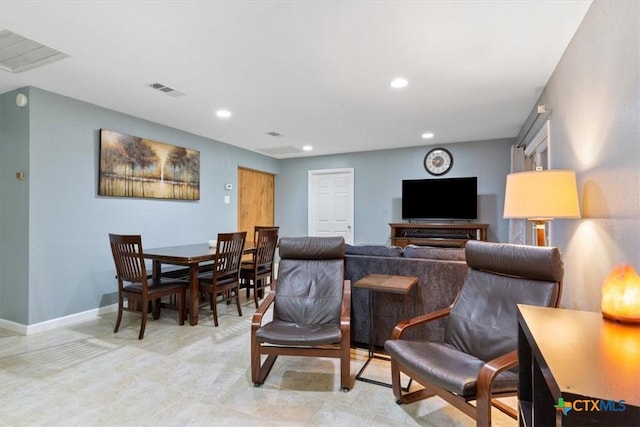 13242 Estate Trl, Belton, TX 76513 - living room with recessed lighting and light tile patterned flooring