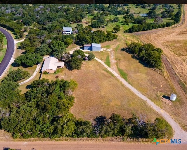 drone / aerial view featuring a rural view