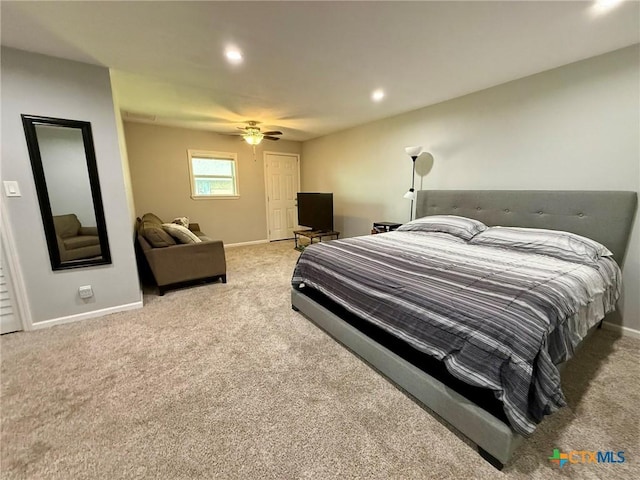 107 Savannah Dr, Victoria, TX 77904 - carpeted bedroom featuring recessed lighting and a ceiling fan
