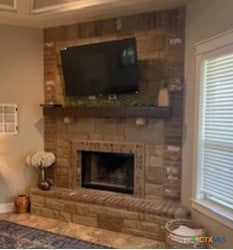 5618 County Road 3300, Kempner, TX 76539 - living area featuring a large fireplace