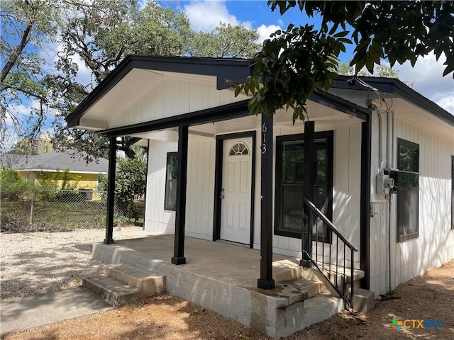 view of doorway to property