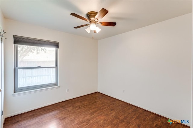 1812 Bowen Ave, Copperas Cove, TX 76522 - unfurnished room featuring wood finished floors, a ceiling fan, and baseboards