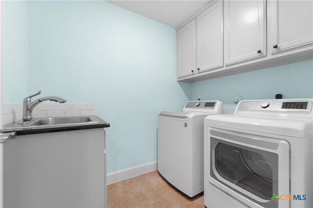 2655 Belle Hubbard Trl, Belton, TX 76513 - laundry room featuring cabinet space and separate washer and dryer