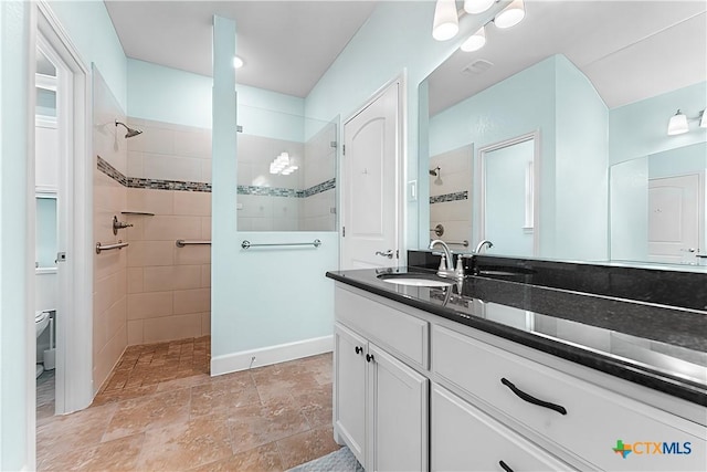 2655 Belle Hubbard Trl, Belton, TX 76513 - full bath with walk in shower, vanity, and stone finish flooring