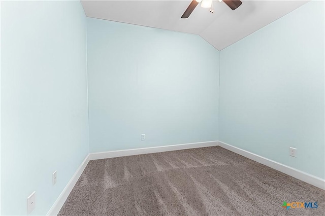 2655 Belle Hubbard Trl, Belton, TX 76513 - carpeted spare room with a ceiling fan and lofted ceiling