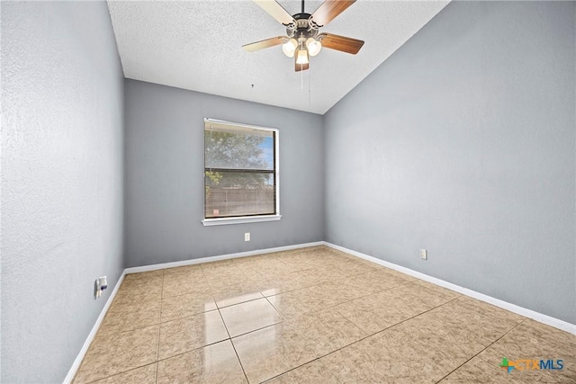 4818 Bramblewood Dr, Killeen, TX 76542 - spare room featuring ceiling fan, a textured ceiling, and tile patterned flooring
