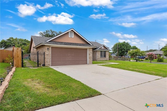 4818 Bramblewood Dr, Killeen, TX 76542 - single story home featuring a shingled roof, concrete driveway, an attached garage, brick siding, and a gate