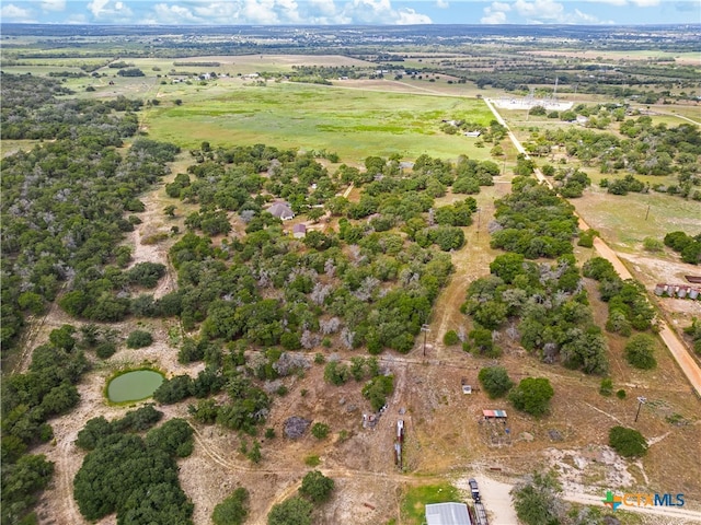 drone / aerial view featuring a rural view