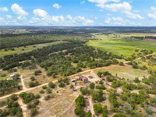 bird's eye view with a rural view