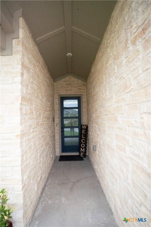 7709 Purvis St, Temple, TX 76502 - doorway to property with brick siding