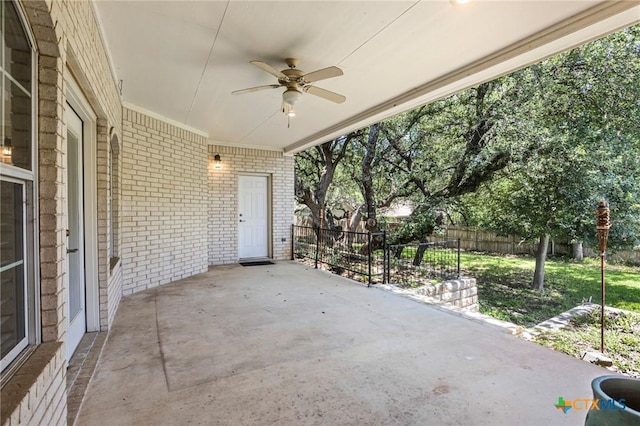 402 Prospector Trl, Harker Heights, TX 76548 - view of patio featuring ceiling fan
