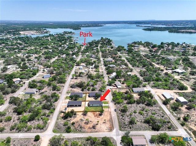 307 Cedarhill Dr, Granite Shoals, TX 78654 - drone / aerial view with a water view