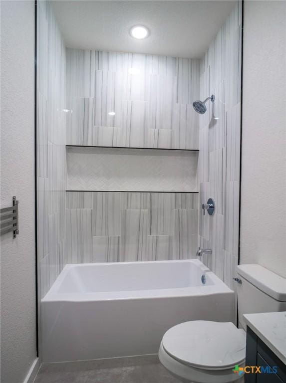 307 Cedarhill Dr, Granite Shoals, TX 78654 - full bath with toilet, vanity, and bathing tub / shower combination