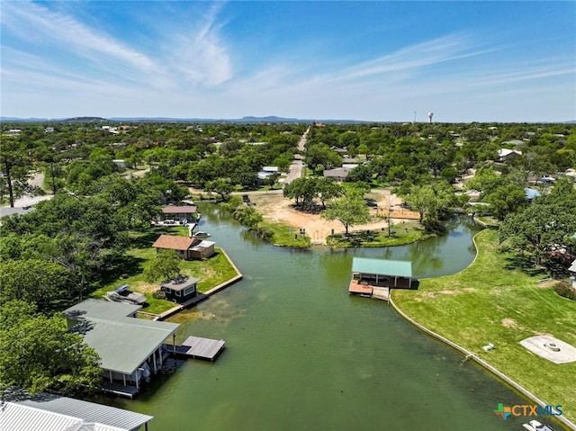307 Cedarhill Dr, Granite Shoals, TX 78654 - aerial view with a water view and a residential view