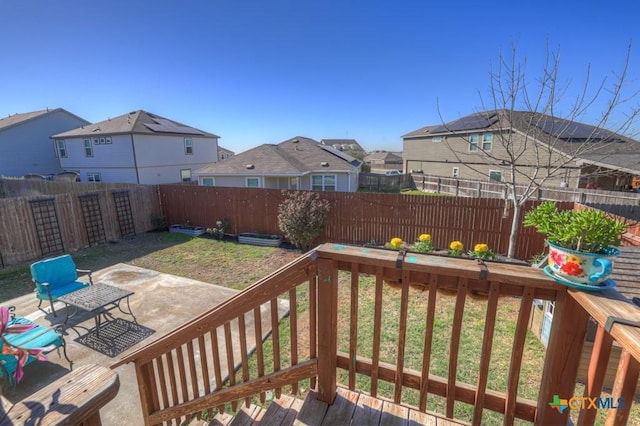 2328 Arctic Warbler, New Braunfels, TX 78130 - wooden deck featuring a residential view and a patio area