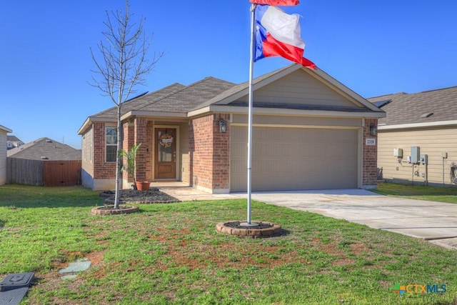 2328 Arctic Warbler, New Braunfels, TX 78130 - ranch-style home with brick siding, driveway, and a garage