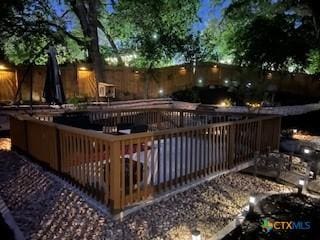 332 W Klein St, Seguin, TX 78155 - view of swimming pool with a wooden deck