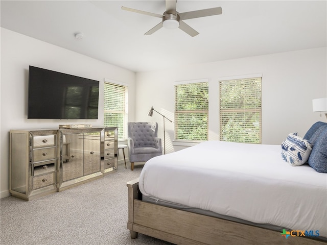 1200 Marcy St, Austin, TX 78745 - carpeted bedroom with ceiling fan