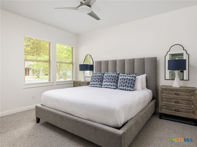 1200 Marcy St, Austin, TX 78745 - bedroom featuring carpet floors, baseboards, and ceiling fan