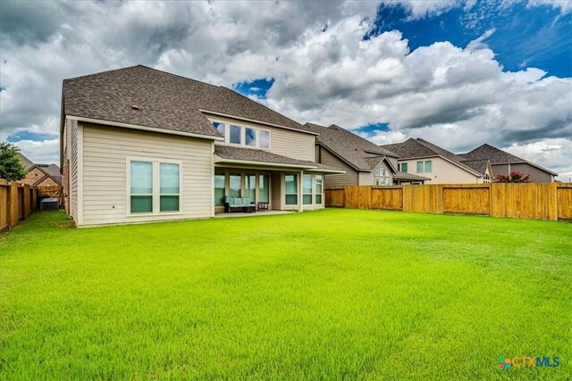 2933 Countryside Path, Seguin, TX 78155 - back of property featuring a fenced backyard and roof with shingles