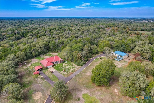 1495 Makinson Rd, La Grange, TX 78963 - drone / aerial view of a heavily wooded area
