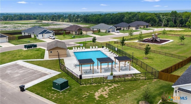 3417 Chieti Rd, Temple, TX 76502 - bird's eye view of a pool