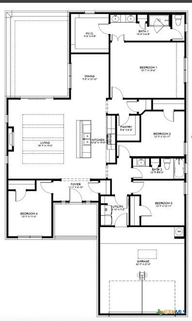 3417 Chieti Rd, Temple, TX 76502 - home floor plan