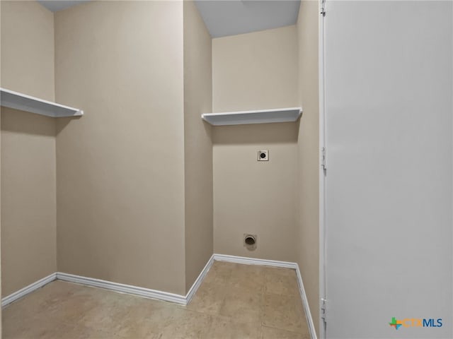 laundry room featuring hookup for an electric dryer