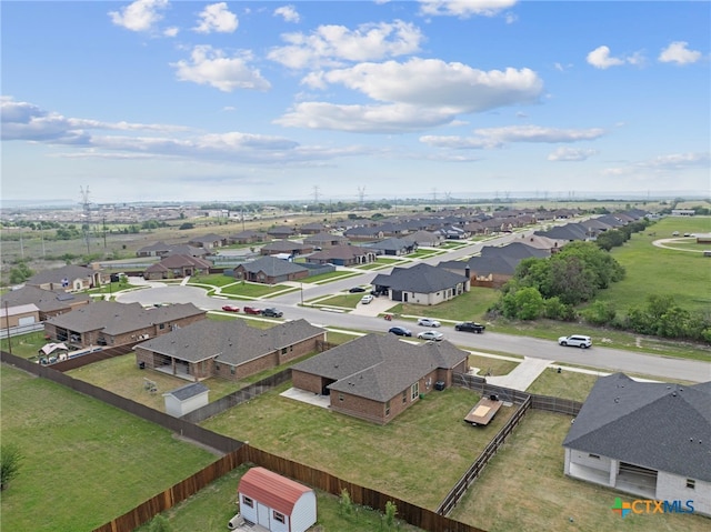 bird's eye view featuring a residential view