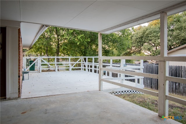 view of patio / terrace featuring a wooden deck