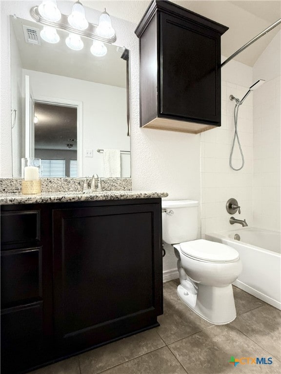 3312 Vineyard Trl, Harker Heights, TX 76548 - bathroom with vanity, washtub / shower combination, and tile patterned floors