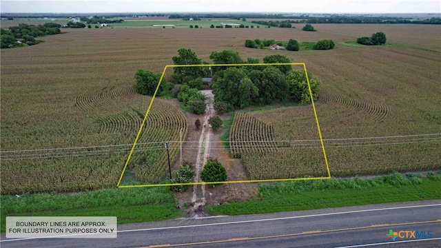 18581 State Highway 53, Temple, TX 76501 - view of rural area with farmland and property parcel outlined
