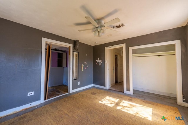 210 S Monterey St, Smiley, TX 78159 - unfurnished bedroom with a closet and ceiling fan