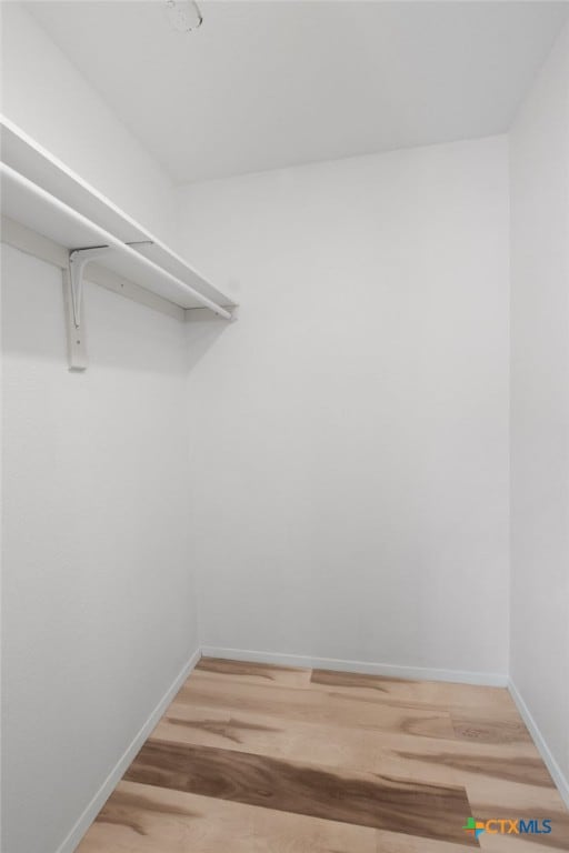 spacious closet with hardwood / wood-style floors