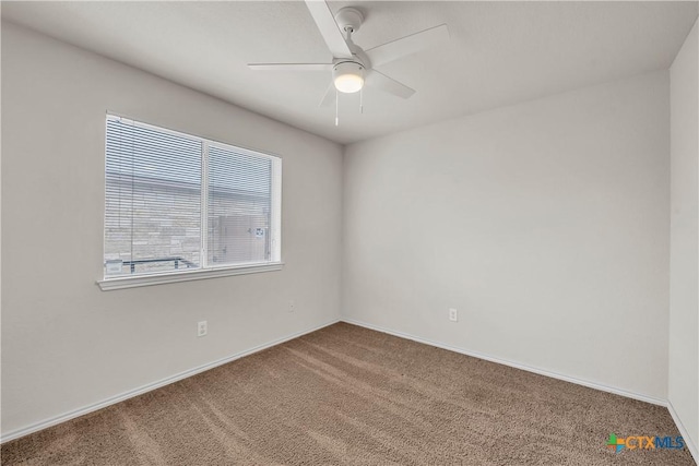 3037 Rain Dance Loop, Harker Heights, TX 76548 - carpeted empty room with a ceiling fan and baseboards