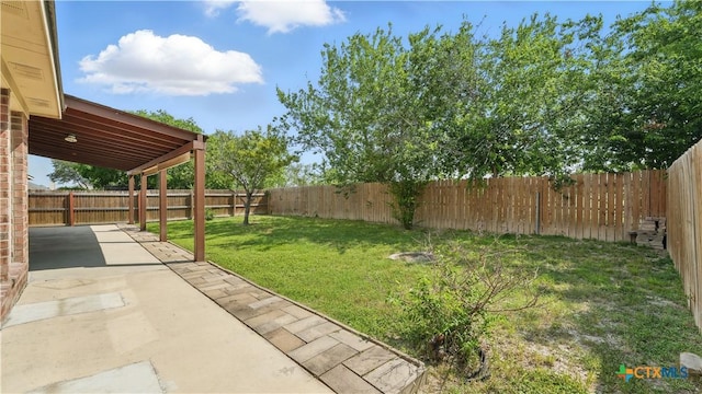 2166 Jolie Ct, New Braunfels, TX 78130 - fenced backyard with a patio area
