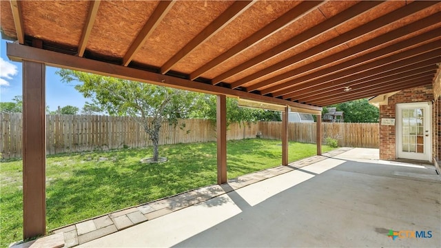 2166 Jolie Ct, New Braunfels, TX 78130 - fenced backyard with a patio