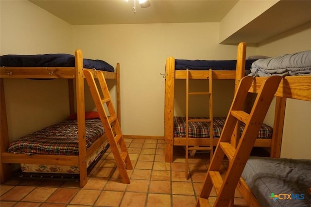 bedroom with tile patterned flooring