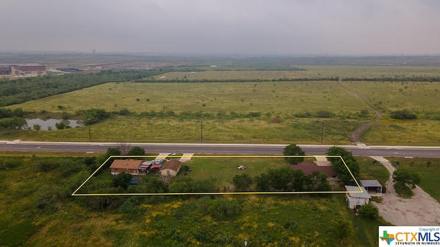 drone / aerial view featuring a rural view