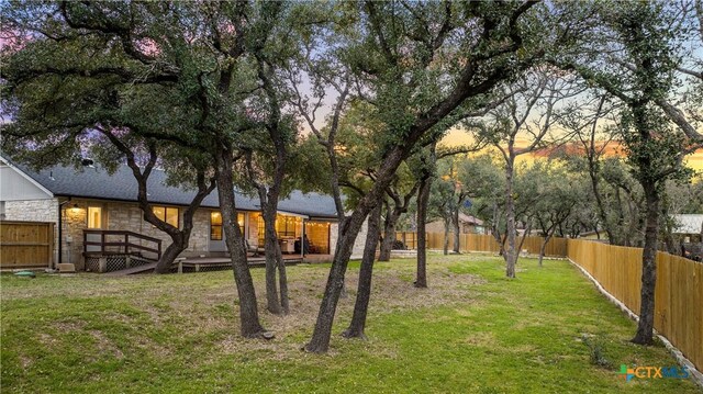 701 W Esparada Dr, Georgetown, TX 78628 - view of yard at dusk