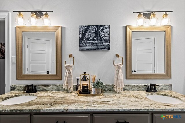 701 W Esparada Dr, Georgetown, TX 78628 - full bathroom with double vanity