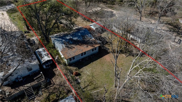 2021 Chinaberry Ln, New Braunfels, TX 78130 - view from above of property featuring property parcel outlined