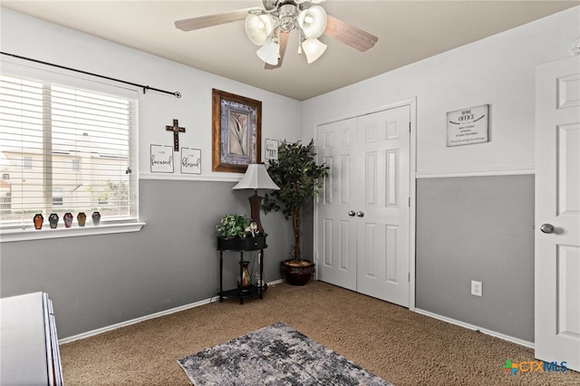 2307 Scott Dr, Copperas Cove, TX 76522 - carpeted bedroom featuring a closet, a ceiling fan, and baseboards
