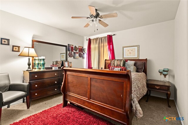 2307 Scott Dr, Copperas Cove, TX 76522 - bedroom with carpet floors and a ceiling fan