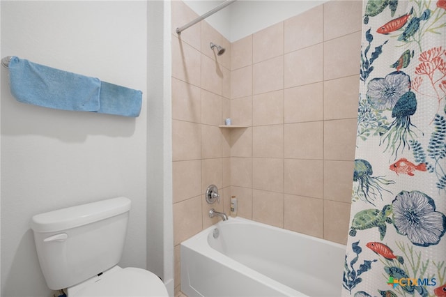 14000 Alloro Dr, Austin, TX 78717 - bathroom featuring toilet and shower / bath combo with shower curtain